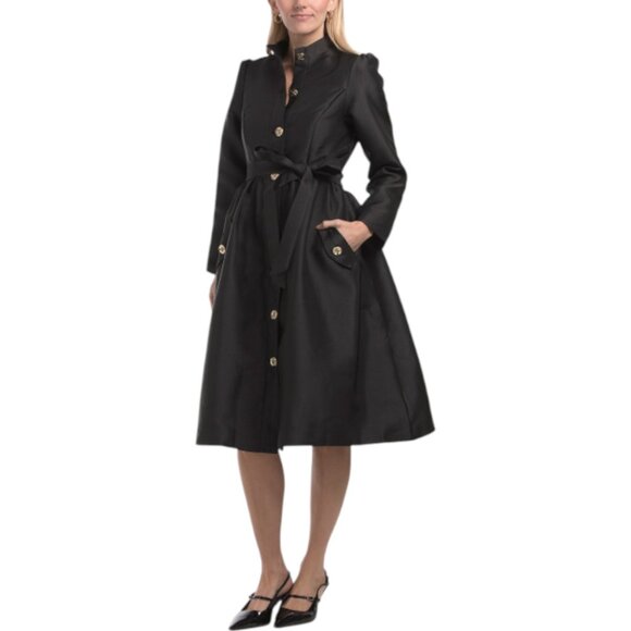 NANCY YANG Button Down Mikado Midi Dress - Picture 1 of 3